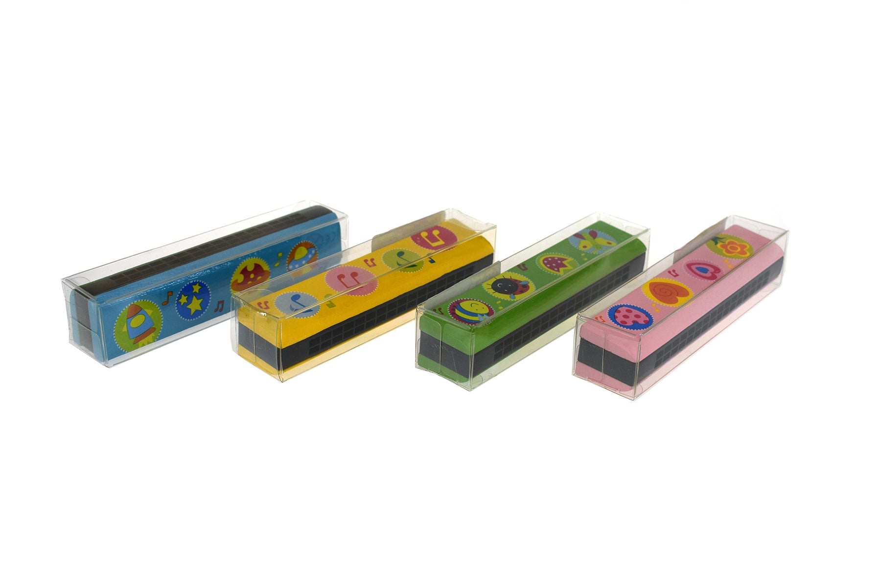 WOODEN MIXED PATTERN HARMONICA - Bamboo Sprout
